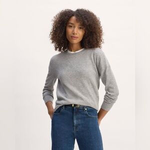 Everlane Light Grey Cashmere Crew Sweater